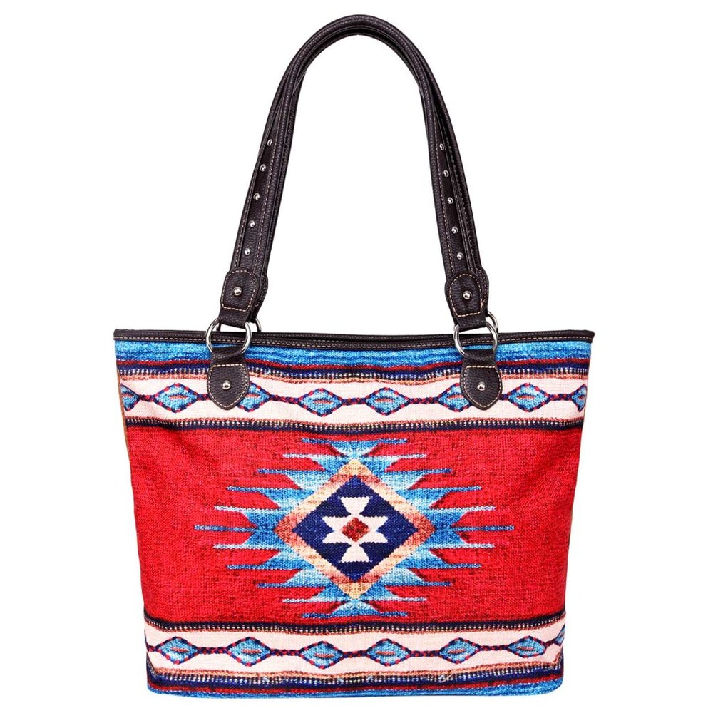 MONTANA WEST Aztec Print Western Tote Bag Purse - Picture 3 of 6